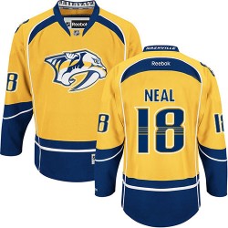 Nashville Predators James Neal Official Gold Reebok Authentic Adult Home NHL Hockey Jersey
