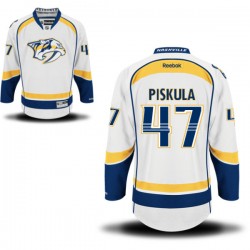Nashville Predators Joe Piskula Official White Reebok Premier Women's Away NHL Hockey Jersey
