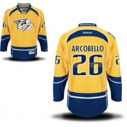 Nashville Predators Mark Arcobello Official Gold Reebok Premier Adult Home NHL Hockey Jersey