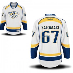 Nashville Predators Miikka Salomaki Official White Reebok Authentic Adult Away NHL Hockey Jersey