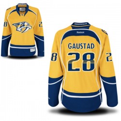 Nashville Predators Paul Gaustad Official Gold Reebok Premier Women's Alternate NHL Hockey Jersey