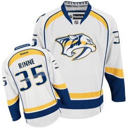 Nashville Predators Pekka Rinne Official White Reebok Authentic Adult Away NHL Hockey Jersey