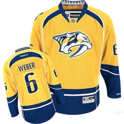 Nashville Predators Shea Weber Official Gold Reebok Premier Adult Home NHL Hockey Jersey