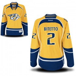 Nashville Predators Anthony Bitetto Official Gold Reebok Authentic Women's Alternate NHL Hockey Jersey