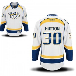 Nashville Predators Carter Hutton Official White Reebok Authentic Adult Away NHL Hockey Jersey