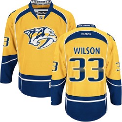 Nashville Predators Colin Wilson Official Gold Reebok Authentic Adult Home NHL Hockey Jersey