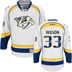 Nashville Predators Colin Wilson Official White Reebok Authentic Adult Away NHL Hockey Jersey