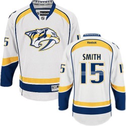 Nashville Predators Craig Smith Official White Reebok Authentic Adult Away NHL Hockey Jersey