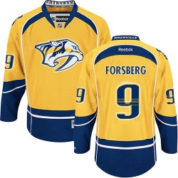 Nashville Predators Filip Forsberg Official Gold Reebok Authentic Adult Home NHL Hockey Jersey