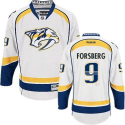 Nashville Predators Filip Forsberg Official White Reebok Authentic Adult Away NHL Hockey Jersey