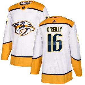 Nashville Predators Cal O'Reilly Official White Adidas Authentic Adult Away NHL Hockey Jersey
