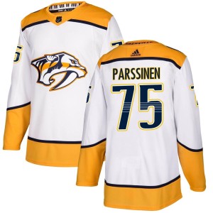 Nashville Predators Juuso Parssinen Official White Adidas Authentic Adult Away NHL Hockey Jersey