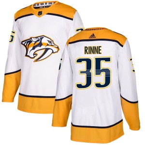 Nashville Predators Pekka Rinne Official White Adidas Authentic Adult Away NHL Hockey Jersey