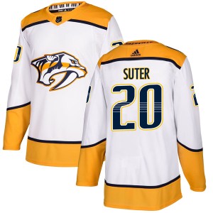 Nashville Predators Ryan Suter Official White Adidas Authentic Adult Away NHL Hockey Jersey