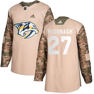 Nashville Predators Ryan McDonagh Official Camo Adidas Authentic Youth Veterans Day Practice NHL Hockey Jersey