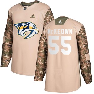 Nashville Predators Roland McKeown Official Camo Adidas Authentic Youth Veterans Day Practice NHL Hockey Jersey