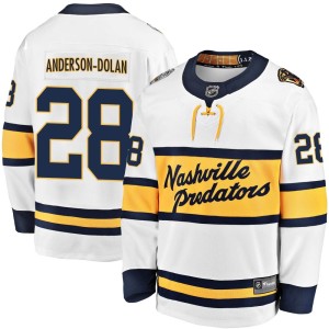 Nashville Predators Jaret Anderson-Dolan Official White Fanatics Branded Breakaway Adult 2020 Winter Classic Player NHL Hockey Jersey