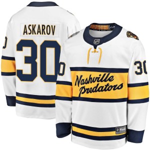 Nashville Predators Yaroslav Askarov Official White Fanatics Branded Breakaway Adult 2020 Winter Classic Player NHL Hockey Jersey