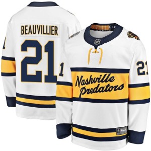 Nashville Predators Anthony Beauvillier Official White Fanatics Branded Breakaway Adult 2020 Winter Classic Player NHL Hockey Jersey