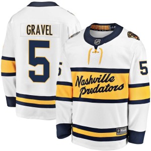 Nashville Predators Kevin Gravel Official White Fanatics Branded Breakaway Adult 2020 Winter Classic Player NHL Hockey Jersey