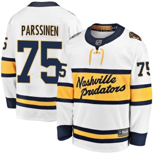 Nashville Predators Juuso Parssinen Official White Fanatics Branded Breakaway Adult 2020 Winter Classic Player NHL Hockey Jersey