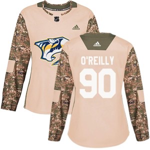 Nashville Predators Ryan O'Reilly Official Camo Adidas Authentic Women's Veterans Day Practice NHL Hockey Jersey