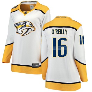 Nashville Predators Cal O'Reilly Official White Fanatics Branded Breakaway Women's Away NHL Hockey Jersey