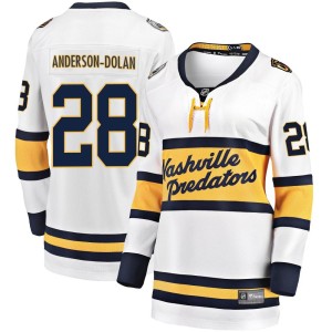 Nashville Predators Jaret Anderson-Dolan Official White Fanatics Branded Breakaway Women's 2020 Winter Classic Player NHL Hockey Jersey