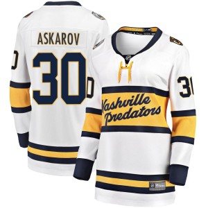 Nashville Predators Yaroslav Askarov Official White Fanatics Branded Breakaway Women's 2020 Winter Classic Player NHL Hockey Jersey
