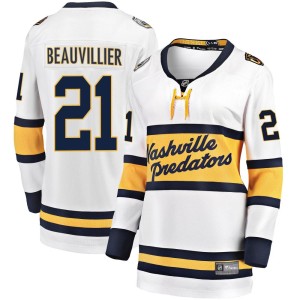 Nashville Predators Anthony Beauvillier Official White Fanatics Branded Breakaway Women's 2020 Winter Classic Player NHL Hockey Jersey
