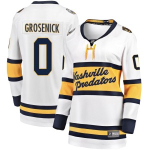 Nashville Predators Troy Grosenick Official White Fanatics Branded Breakaway Women's 2020 Winter Classic Player NHL Hockey Jersey