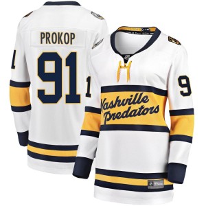 Nashville Predators Luke Prokop Official White Fanatics Branded Breakaway Women's 2020 Winter Classic Player NHL Hockey Jersey
