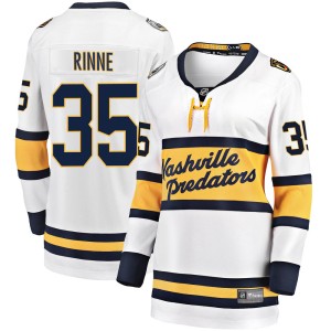 Nashville Predators Pekka Rinne Official White Fanatics Branded Breakaway Women's 2020 Winter Classic NHL Hockey Jersey