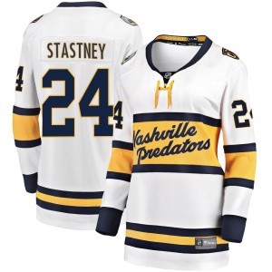 Nashville Predators Spencer Stastney Official White Fanatics Branded Breakaway Women's 2020 Winter Classic Player NHL Hockey Jersey