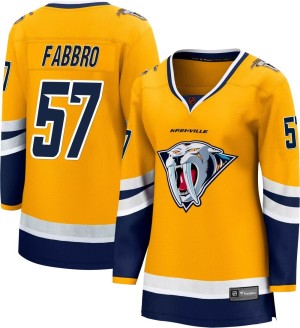 Nashville Predators Dante Fabbro Official Yellow Fanatics Branded Breakaway Women's Special Edition 2.0 NHL Hockey Jersey