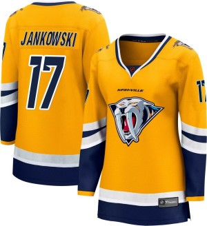 Nashville Predators Mark Jankowski Official Yellow Fanatics Branded Breakaway Women's Special Edition 2.0 NHL Hockey Jersey