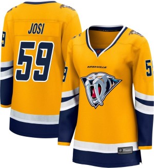 Nashville Predators Roman Josi Official Yellow Fanatics Branded Breakaway Women's Special Edition 2.0 NHL Hockey Jersey