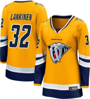 Nashville Predators Kevin Lankinen Official Yellow Fanatics Branded Breakaway Women's Special Edition 2.0 NHL Hockey Jersey
