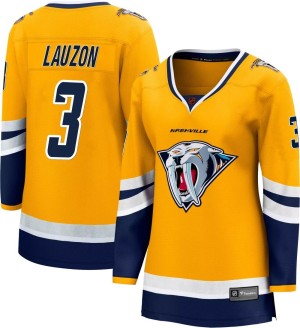 Nashville Predators Jeremy Lauzon Official Yellow Fanatics Branded Breakaway Women's Special Edition 2.0 NHL Hockey Jersey