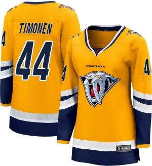 Nashville Predators Kimmo Timonen Official Yellow Fanatics Branded Breakaway Women's Special Edition 2.0 NHL Hockey Jersey