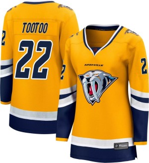 Nashville Predators Jordin Tootoo Official Yellow Fanatics Branded Breakaway Women's Special Edition 2.0 NHL Hockey Jersey