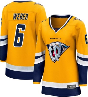 Nashville Predators Shea Weber Official Yellow Fanatics Branded Breakaway Women's Special Edition 2.0 NHL Hockey Jersey