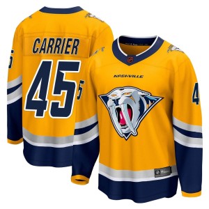 Nashville Predators Alexandre Carrier Official Yellow Fanatics Branded Breakaway Youth Special Edition 2.0 NHL Hockey Jersey