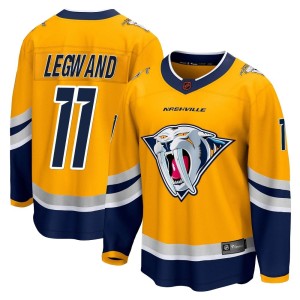 Nashville Predators David Legwand Official Yellow Fanatics Branded Breakaway Youth Special Edition 2.0 NHL Hockey Jersey