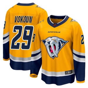 Nashville Predators Tomas Vokoun Official Yellow Fanatics Branded Breakaway Youth Special Edition 2.0 NHL Hockey Jersey