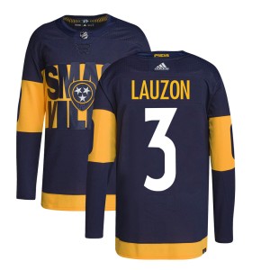 Nashville Predators Jeremy Lauzon Official Navy Adidas Authentic Adult 2022 Stadium Series Primegreen NHL Hockey Jersey
