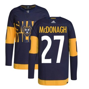 Nashville Predators Ryan McDonagh Official Navy Adidas Authentic Adult 2022 Stadium Series Primegreen NHL Hockey Jersey