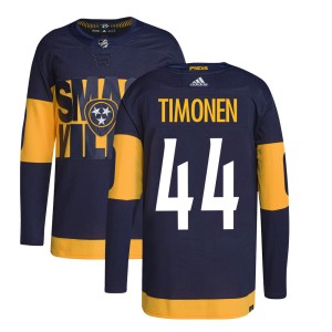 Nashville Predators Kimmo Timonen Official Navy Adidas Authentic Adult 2022 Stadium Series Primegreen NHL Hockey Jersey