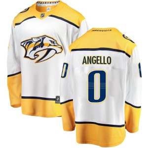 Nashville Predators Anthony Angello Official White Fanatics Branded Breakaway Youth Away NHL Hockey Jersey