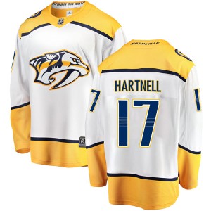 Nashville Predators Scott Hartnell Official White Fanatics Branded Breakaway Youth Away NHL Hockey Jersey